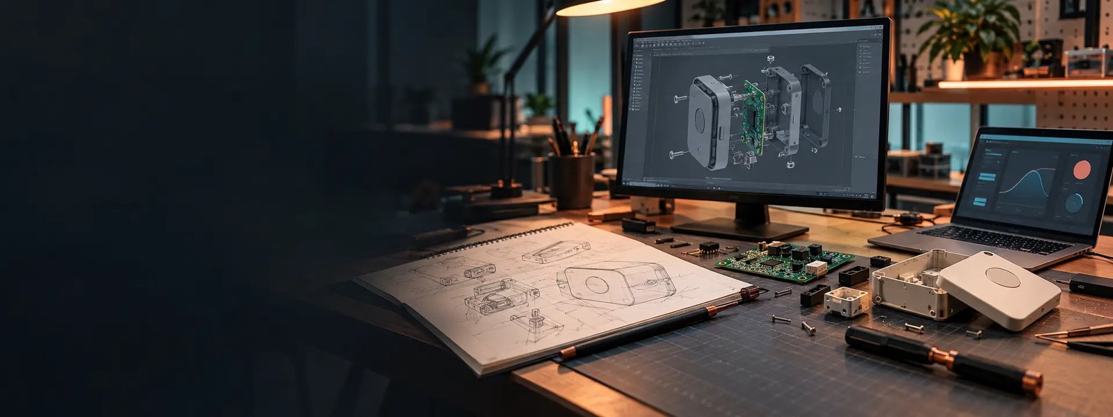 Founder transforming a startup concept into a working first demonstration